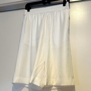 Vince High Waist White Women's Shorts